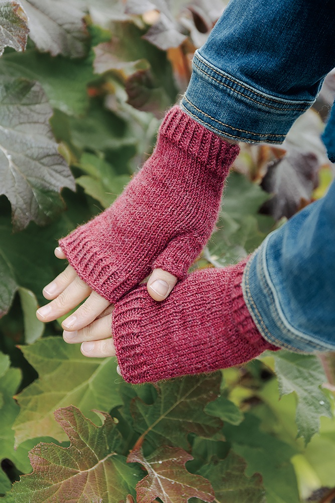 knitted fingerless gloves