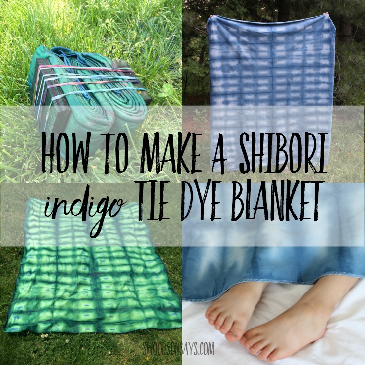 shibori dyed throw