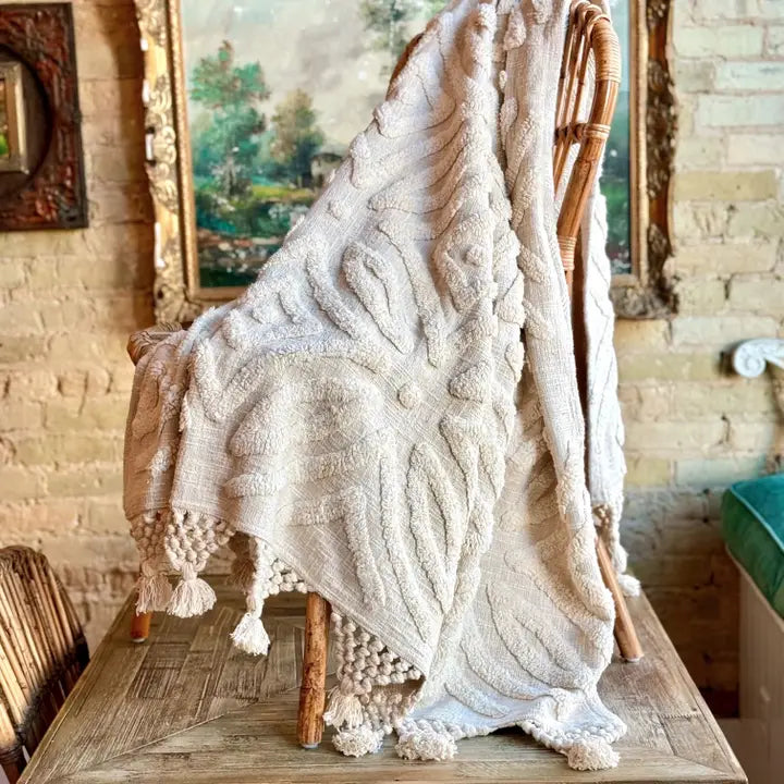 macrame throw blanket
