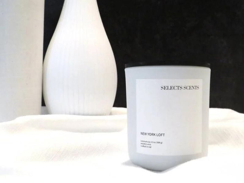 minimalist candle labels