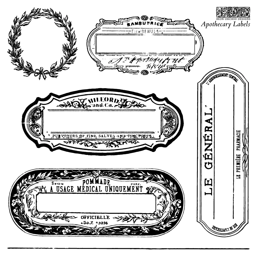 vintage apothecary candle labels