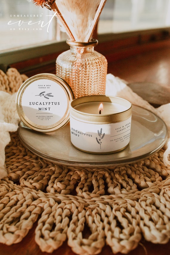 botanical candle labels