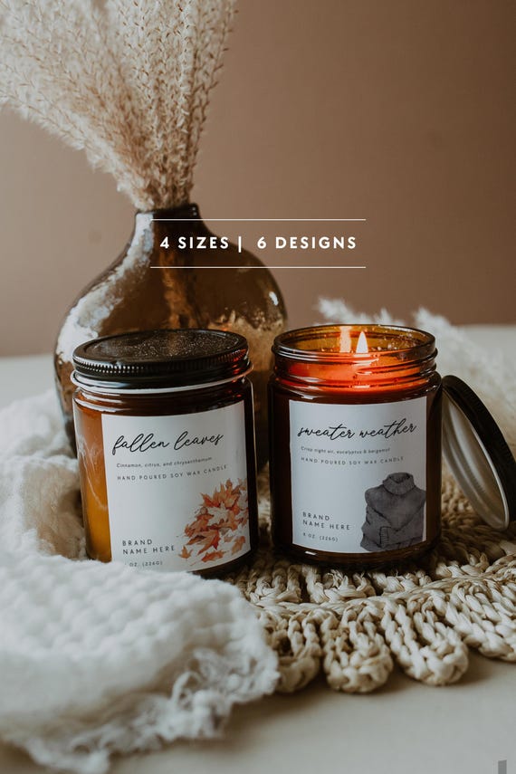 watercolor candle labels
