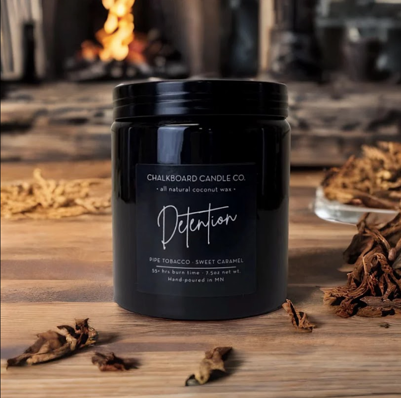 chalkboard candle labels