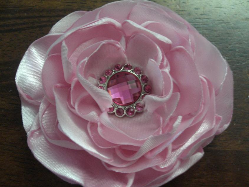 singed fabric flower