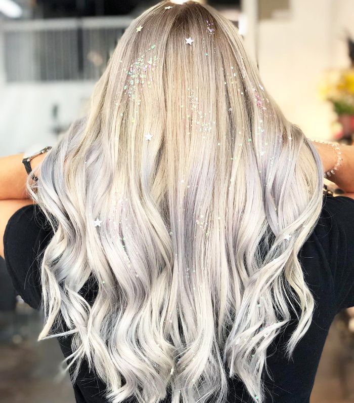 glitter hair