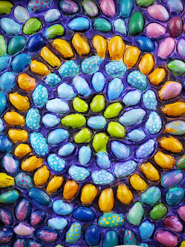abstract pistachio shell art