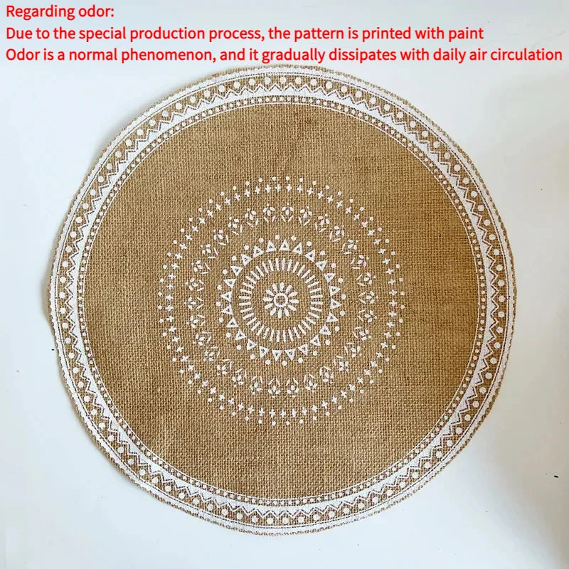 painted jute placemat