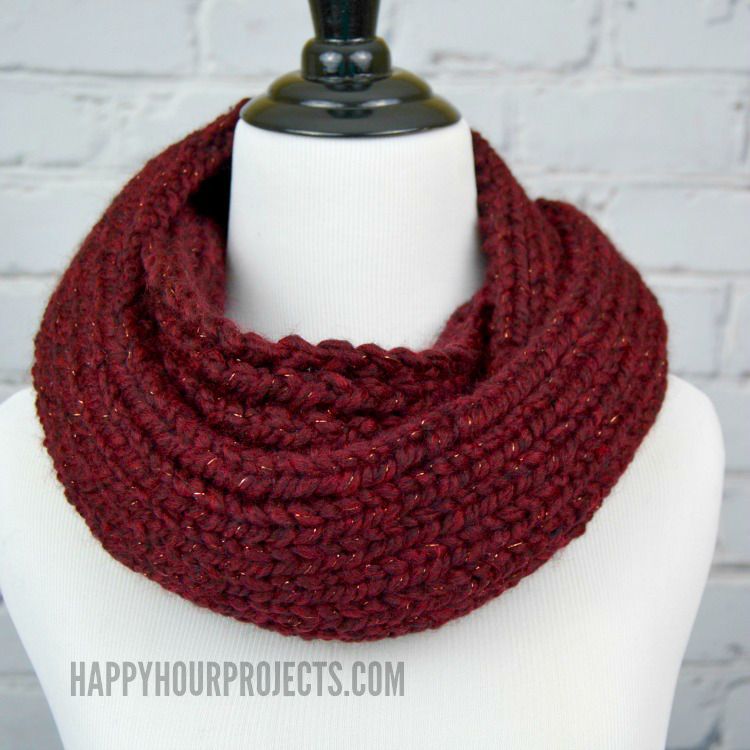 loom knit infinity scarf