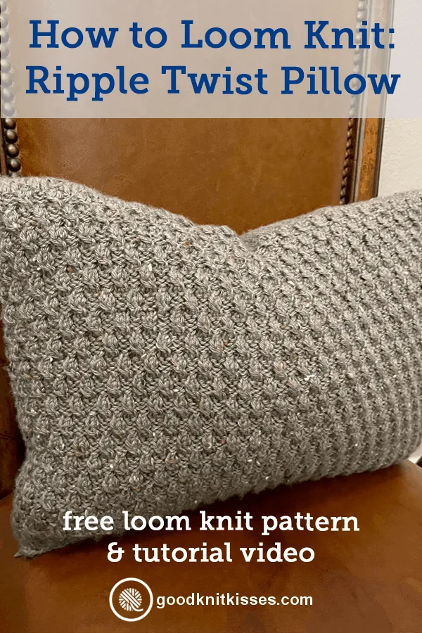 loom knit pillow cover