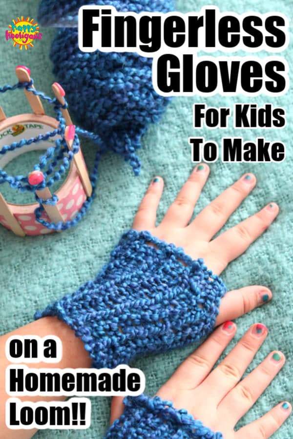 loom knit fingerless gloves