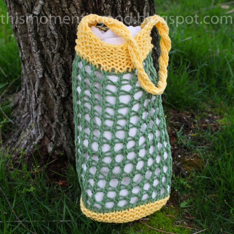 loom knit market bag