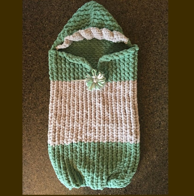 loom knit baby cocoon