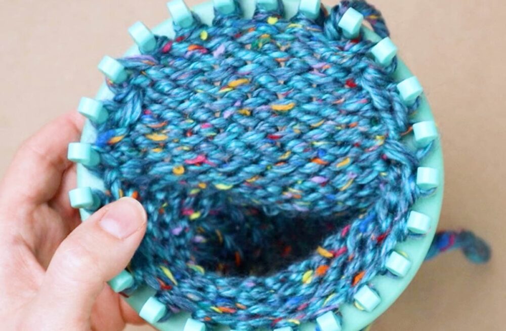 loom knit slippers