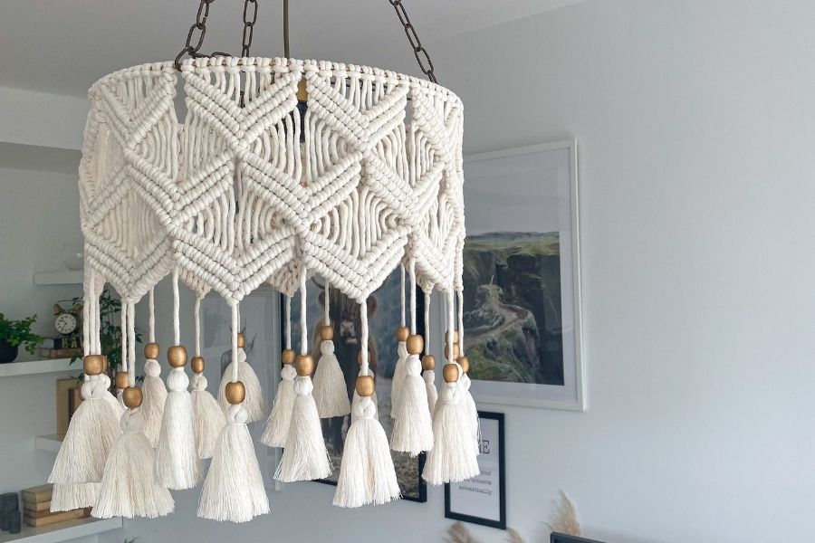 macrame lampshade