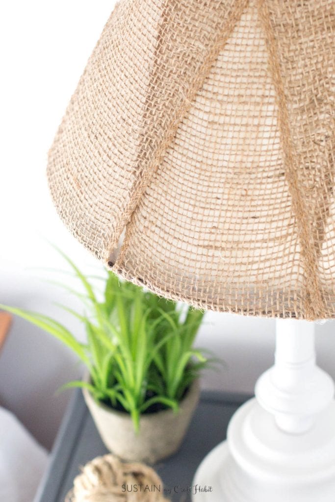 burlap lampshade