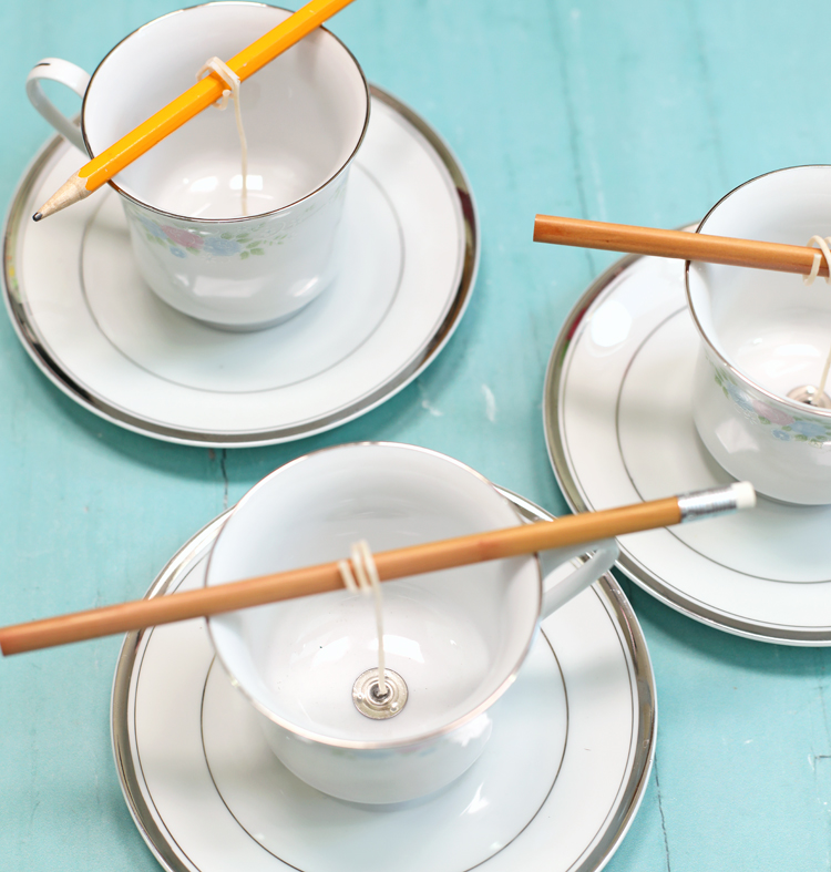 DIY teacup craft steps