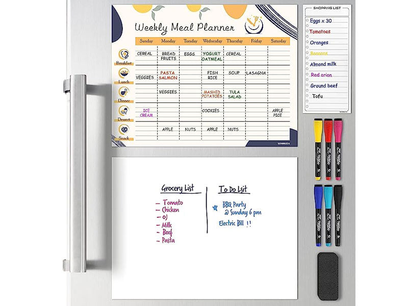 weekly meal planner whiteboard