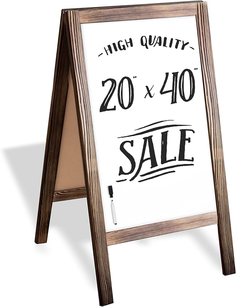rustic wood frame whiteboard