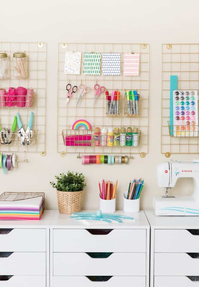 craft room wall storage