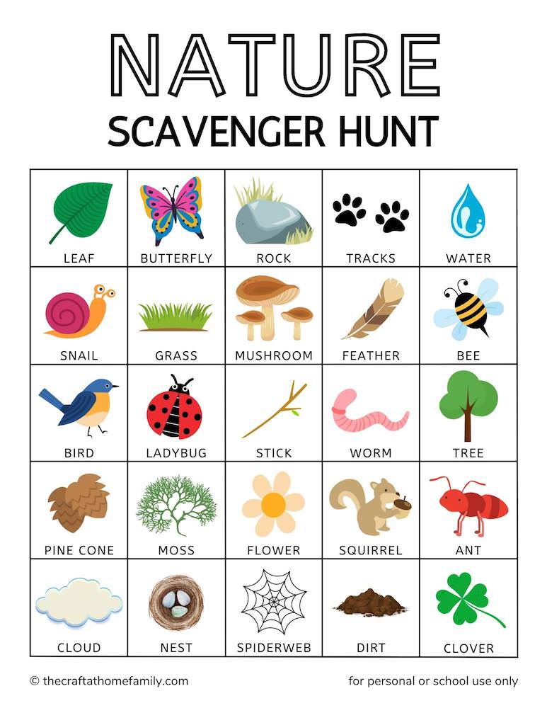 nature scavenger hunt