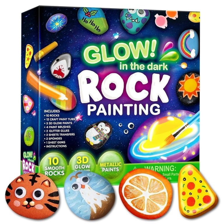 glow in the dark painted stones