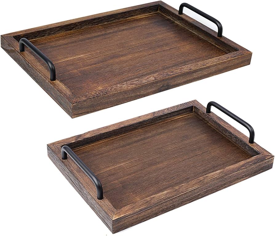 rustic wood serving tray