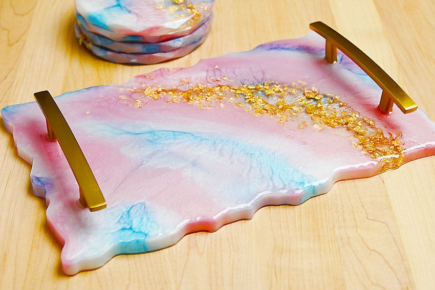 epoxy resin serving tray