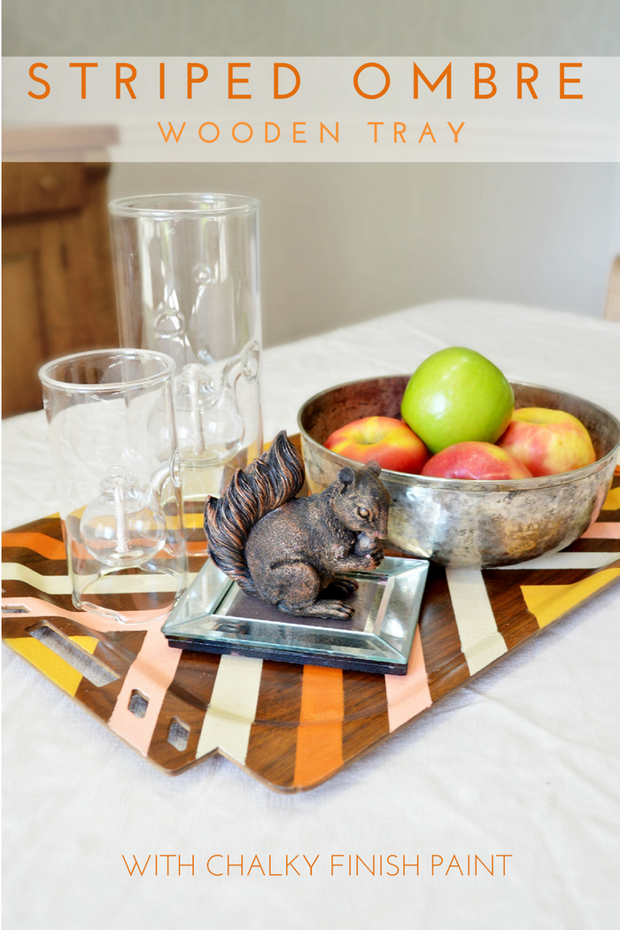 geometric painted tray