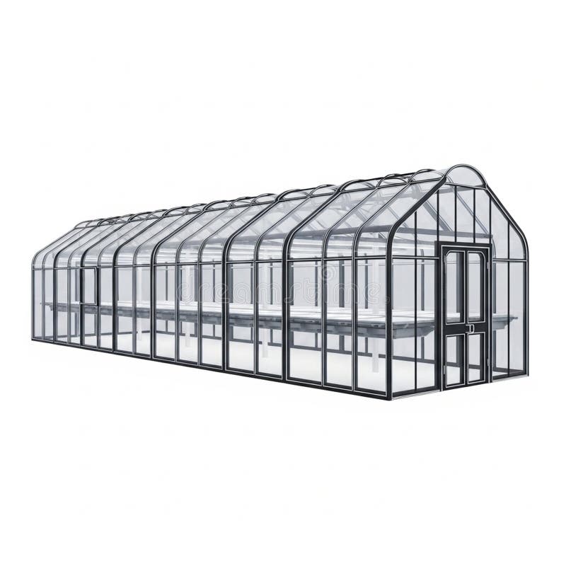 modern black frame greenhouse