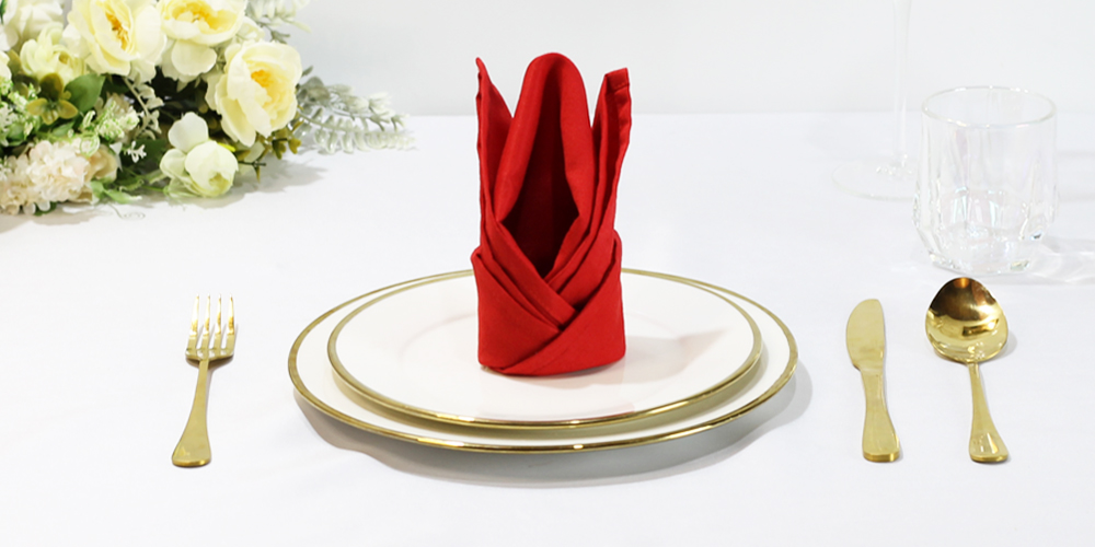 napkin rose bud