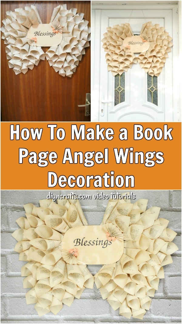 book page angel wings
