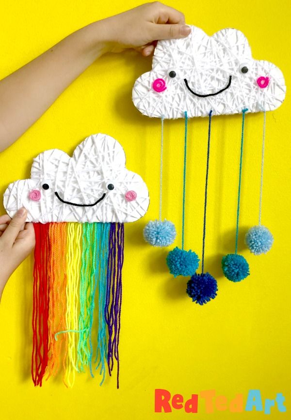 rainbow pom pom cloud