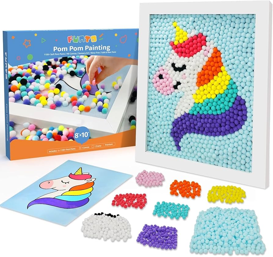 sensory pom pom wall decor