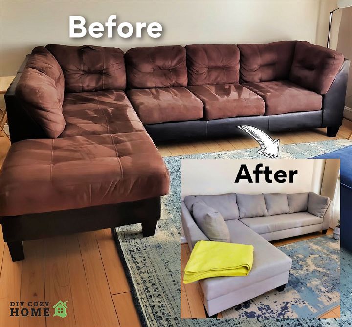 reupholstered sofa