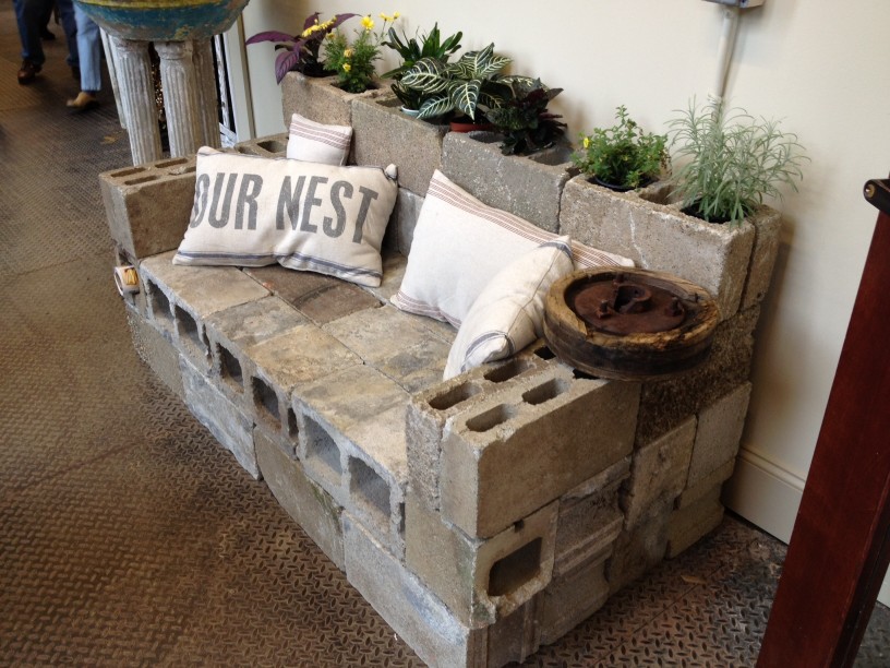 cinder block sofa