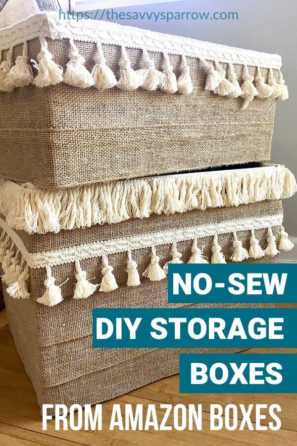cardboard box storage basket DIY