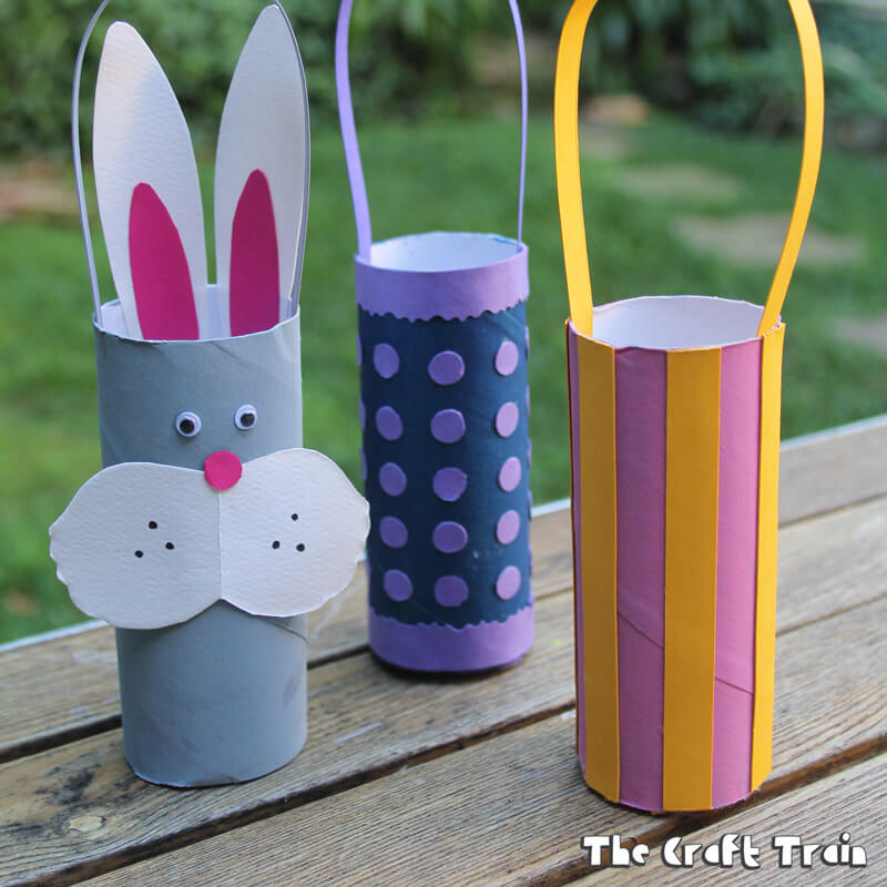 kids animal cardboard basket DIY