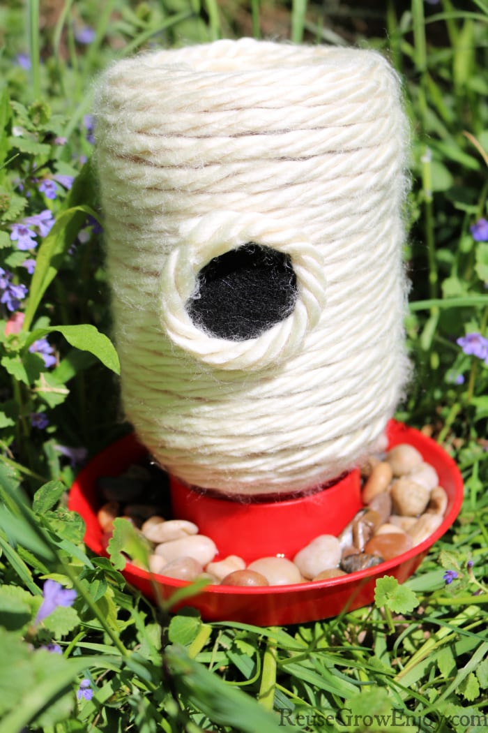 bee feeder jar garden