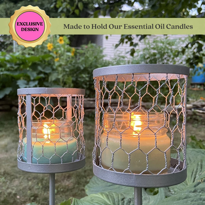 candle holder garden jar