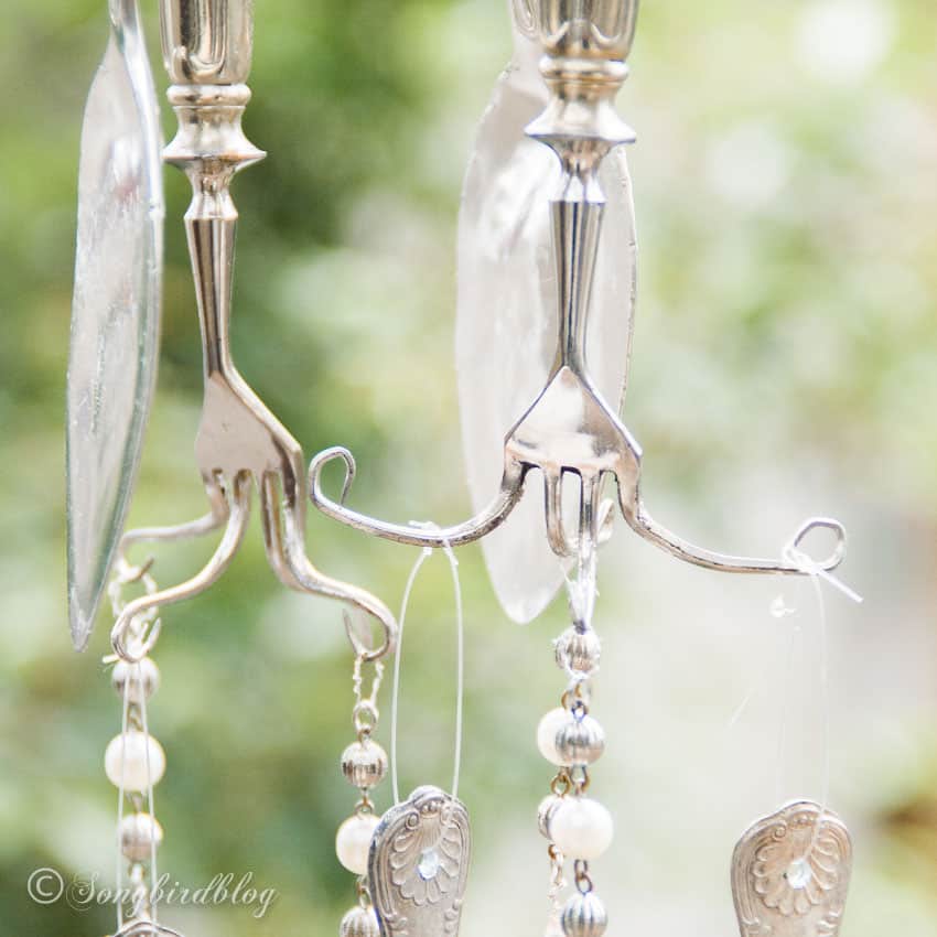 vintage spoon wind chime