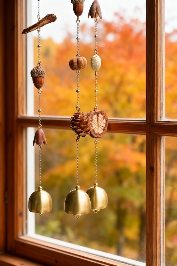 acorn rustic wind chime