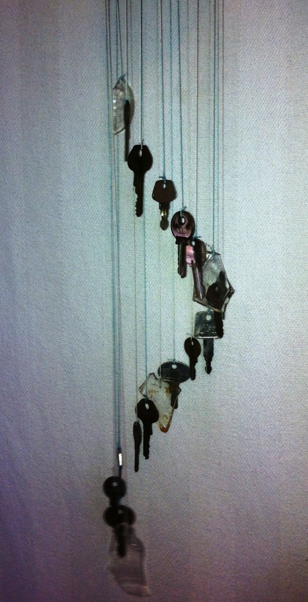 old keys wind chime