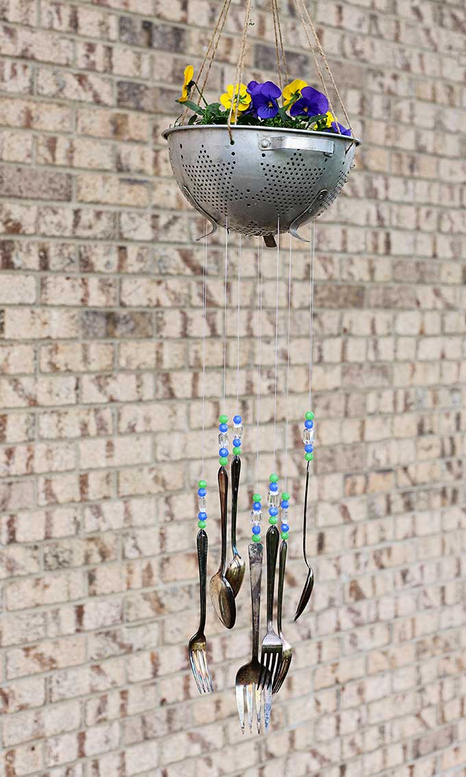 fork wind chime upcycled