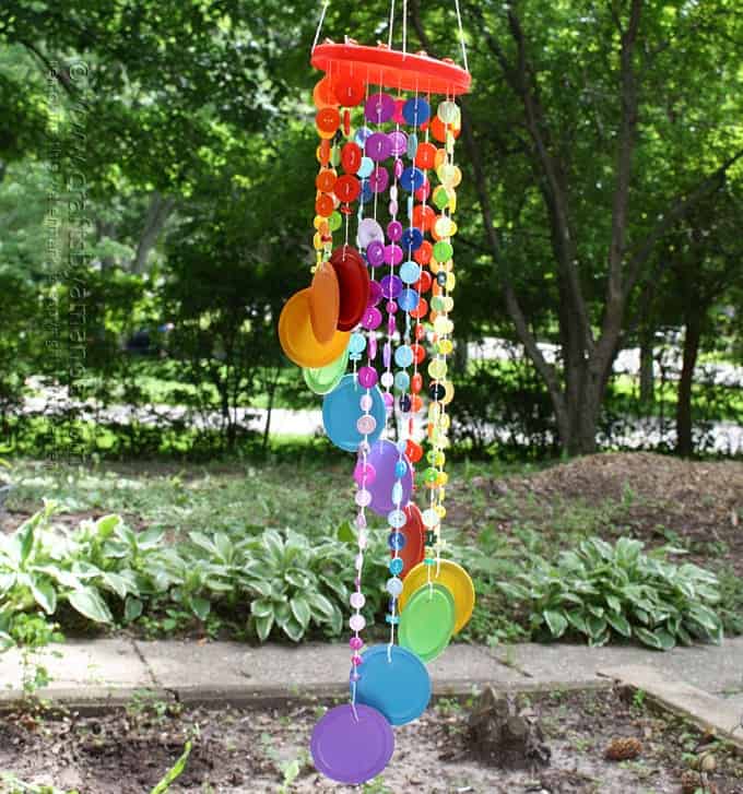 button wind chime craft