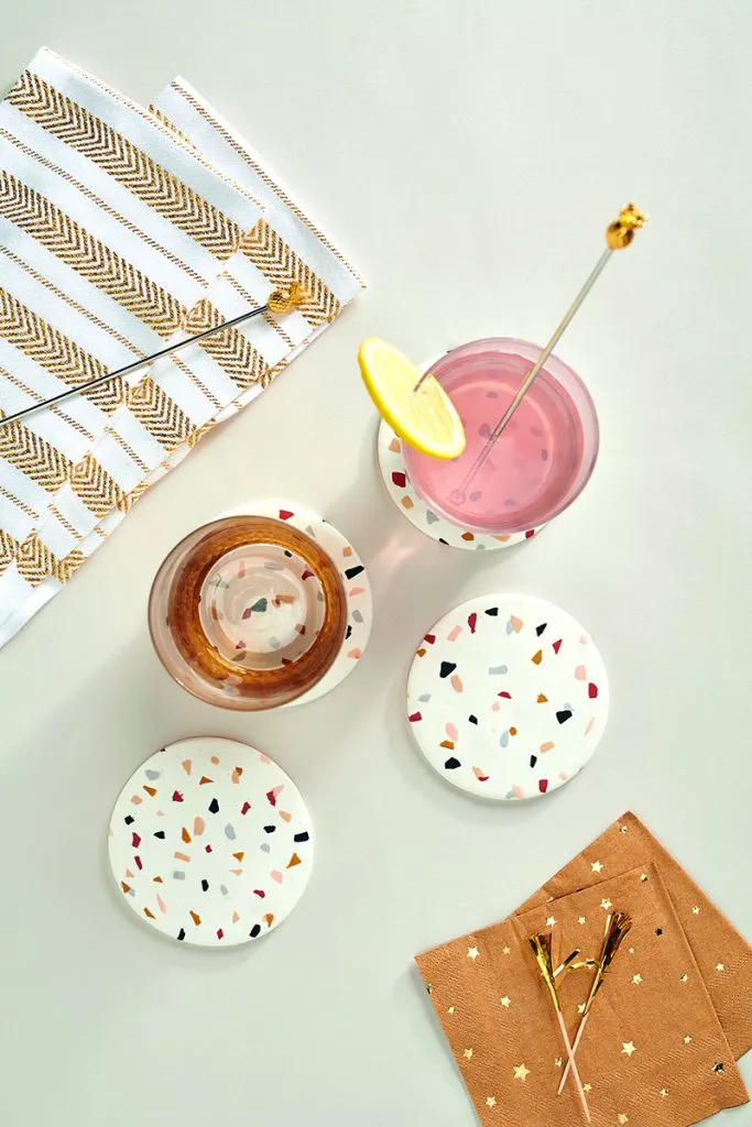 polymer clay coasters