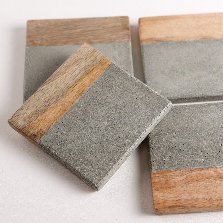 concrete wood coasters