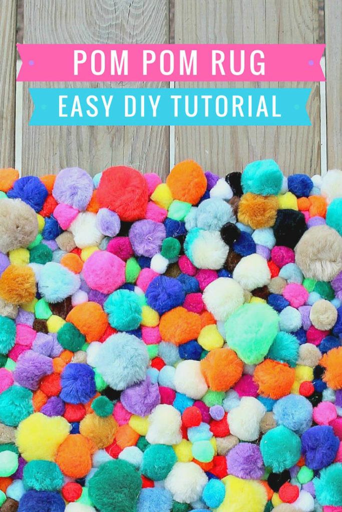 pom pom rug assembly