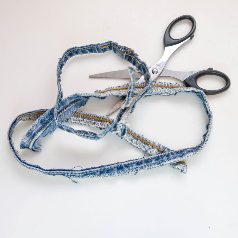 rolled denim rope coasters