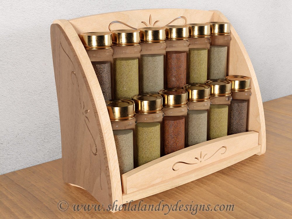 DIY wooden crate spice rack